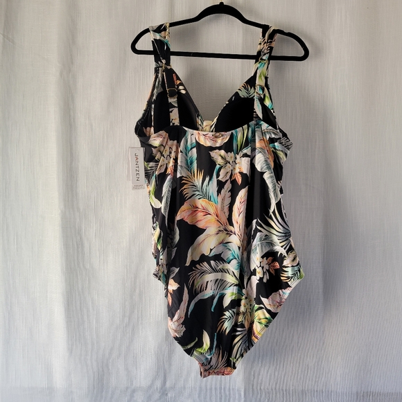 Jantzen women's plus size tummy control one piece swimsuit size 24W - Picture 2 of 8